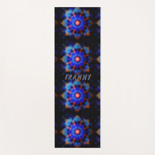 Blue Cosmic Lotus Yoga Mat