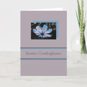 blue cosmos italian sympathy card