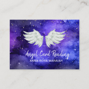 *~* Blue Cosmos Stars Galaxy Angel Wing Universe B Business Card