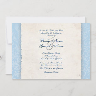 Blue Country  Wedding Invitation