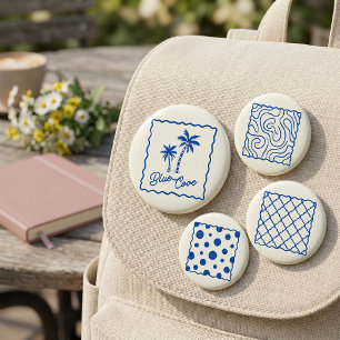 Blue Cove 6 Cm Round Badge