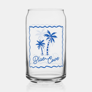 Blue Cove Can Glass
