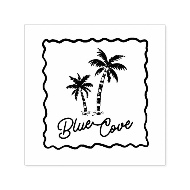 Blue Cove Self-inking Stamp (Design)