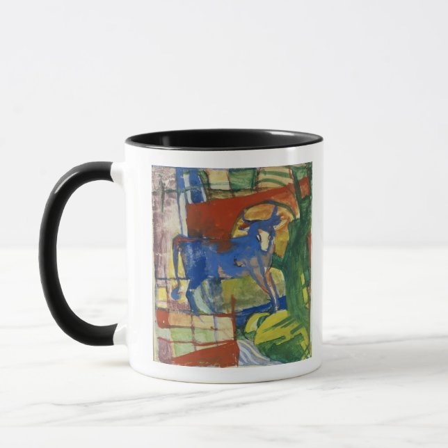 Blue Cow, 1914 (tempera on paper) Mug (Left)
