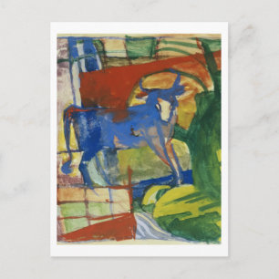 Blue Cow, 1914 (tempera on paper) Postcard