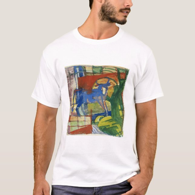 Blue Cow, 1914 (tempera on paper) T-Shirt (Front)