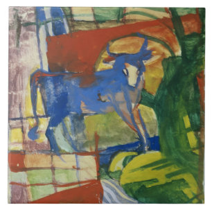 Blue Cow, 1914 (tempera on paper) Tile