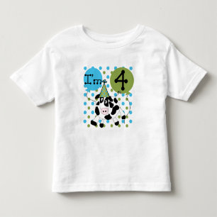 Blue Cow 4th Birthday Tshirts and Gifts
