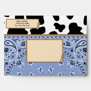 Blue Cowboy, Bandanna Style A7 Envelopes