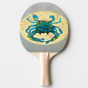 Blue Crab Animal Art Ping Pong Paddle