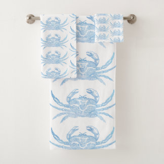 Blue Crab Bath Towel Set