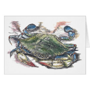 Blue Crab Blank Card