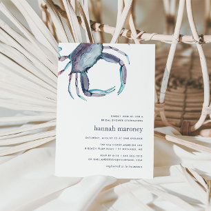 Blue Crab Bridal Shower Invitation