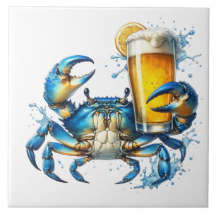 Blue Crab Ceramic Tile