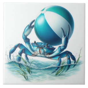 Blue Crab Ceramic Tile