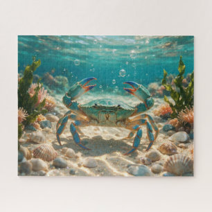 Blue Crab Coastal Jigsaw Puzzle