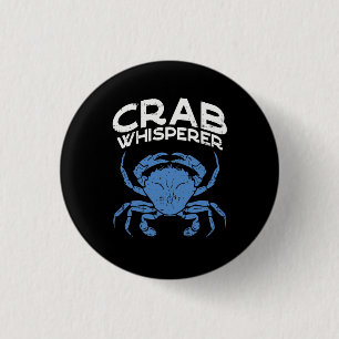 Blue Crab - Crab Whisperer 3 Cm Round Badge