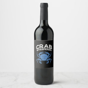 Blue Crab - Crab Whisperer Wine Label