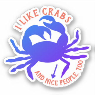Blue crab funny crabby people personalised