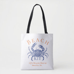 Blue Crab Guest Beach Kit  Tote Bag