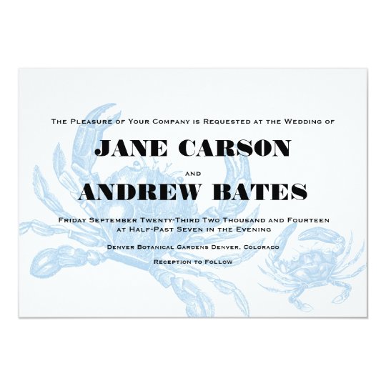 Blue Crab Invitation