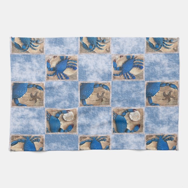 Blue Crab Kitchen Towels (Horizontal)