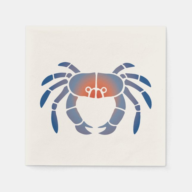 Blue Crab Logo Napkin (Front)