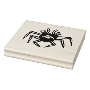 Blue Crab Monster Design Rubber Stamp