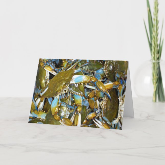 blue crab note card (Front)
