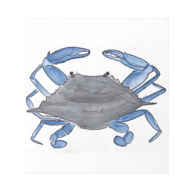 Blue Crab Notepad (Front)
