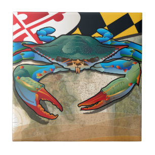 Blue Crab of Maryland Tile
