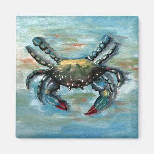 Blue Crab on Blue Magnet