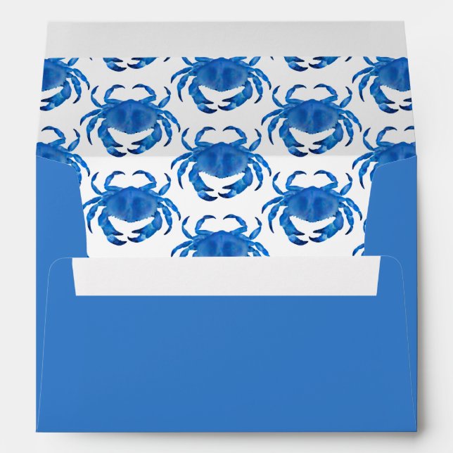 Blue Crab pattern Envelope (Back (Bottom))