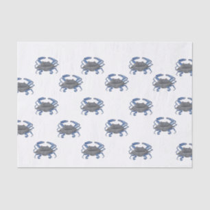 Blue Crab Repeating Tissue Paper