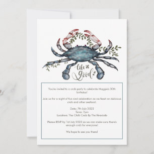 Blue Crab Seafood Boil Invitation