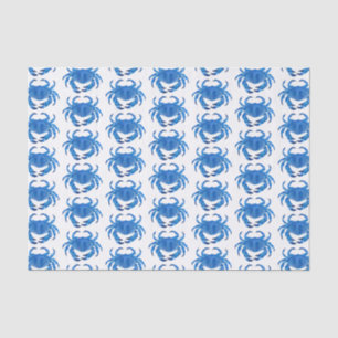 Blue Crab Seaside Ocean pattern Tissue Paper