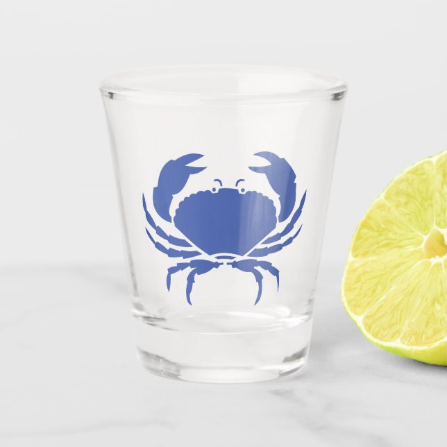 BLUE CRAB SHOT GLASS (Front)