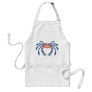 Blue Crab Stencil Apron