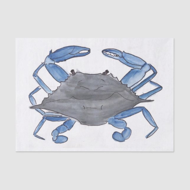Blue Crab  Tissue Paper (Front)
