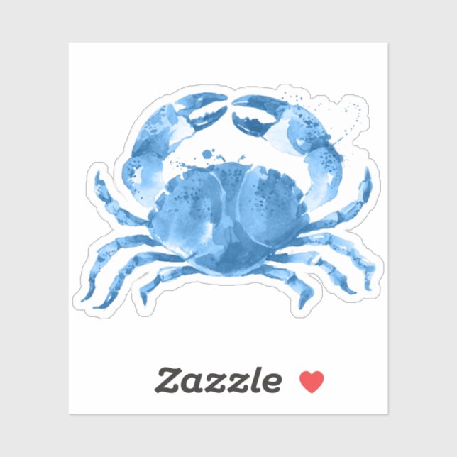 Blue crab watercolors illustration (Sheet)