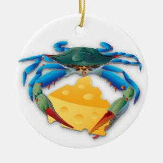 Blue Crab with Chesse Ceramic Tree Decoration