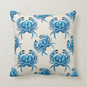 Blue Crabs Seaside Cushion