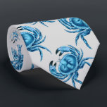 Blue Crabs Seaside Pattern Tie<br><div class="desc">A blue crab pattern for that seaside feeling. Shown here with a silver background,  you can change the background to any other colour by using the "customise it" option.</div>