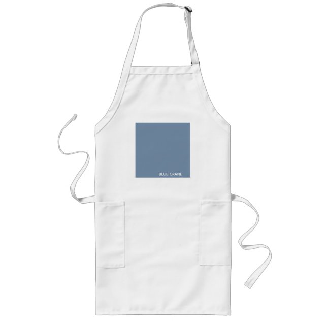Blue Crane blue color name Long Apron (Front)