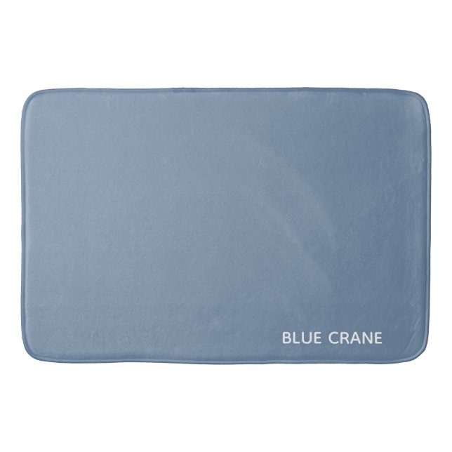 Blue Crane blue colour name Bath Mat (Front)
