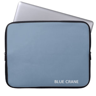 Blue Crane blue colour name Laptop Sleeve