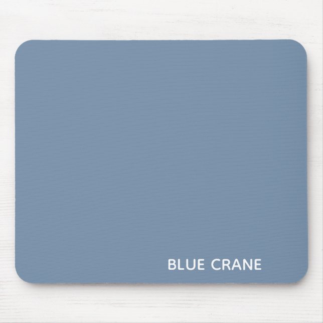 Blue Crane blue colour name Mouse Mat (Front)