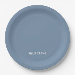 Blue Crane blue colour name Paper Plate