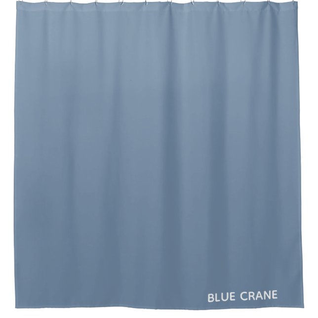 Blue Crane blue colour name Shower Curtain (Front)
