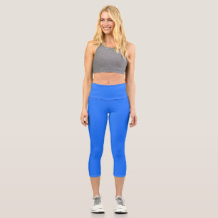 Blue (Crayola) (solid colour) Capri Leggings